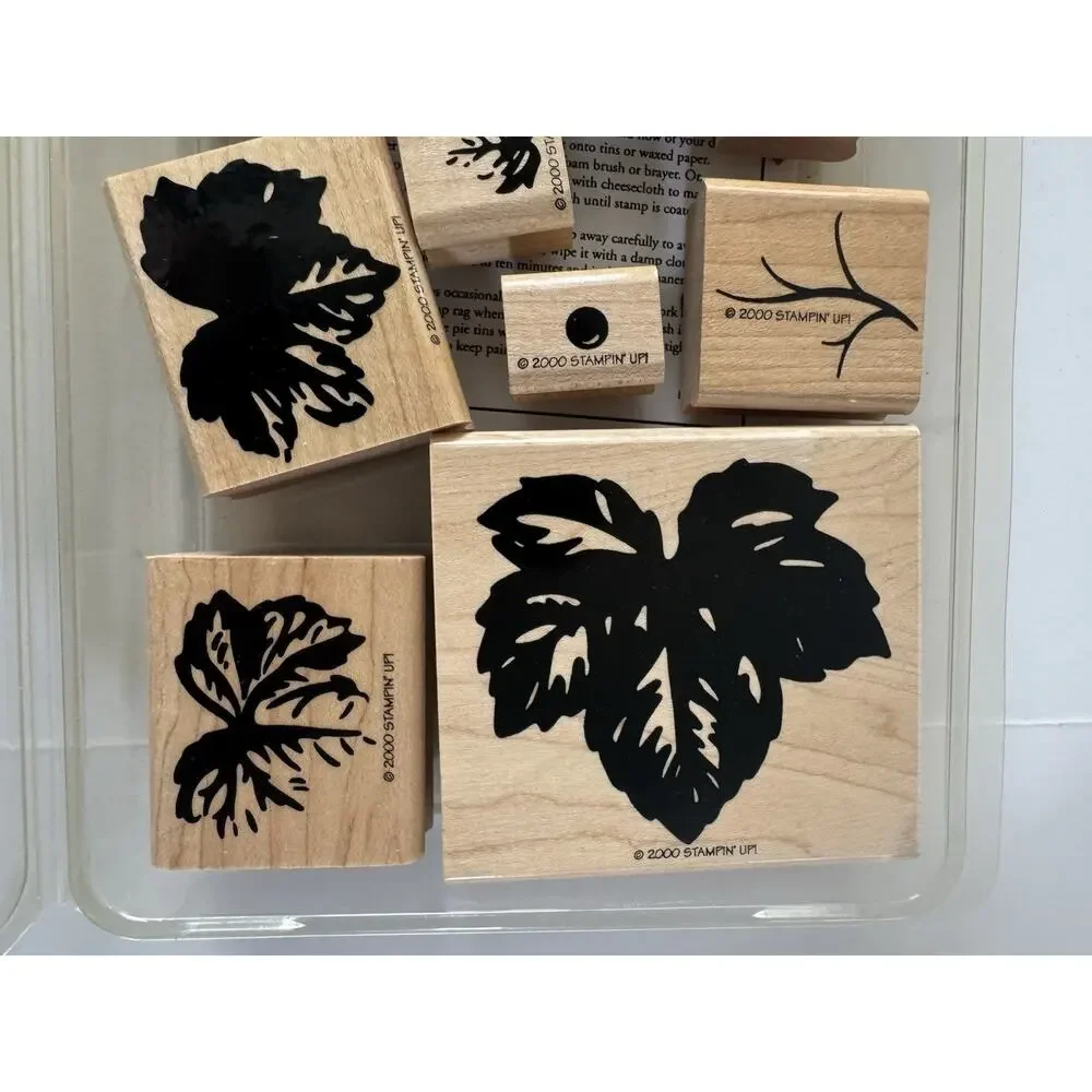 Stampin Up! 2000 Decorative Decorative Fine Vine Rubber stamp Wood Vintage #DR